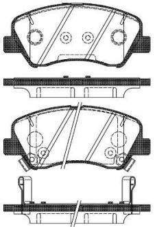 Тормозные колодки дисковые, комплект WOKING P15883.02