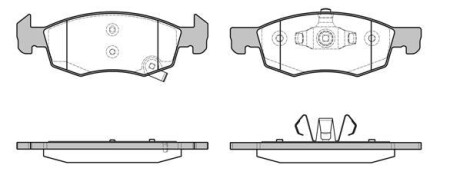 Тормозные колодки дисковые, комплект WOKING P17343.02