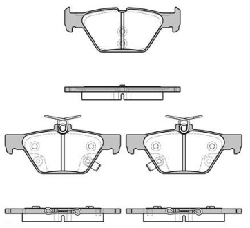 Тормозные колодки дисковые, комплект WOKING P17383.02