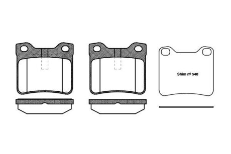 Тормозные колодки дисковые, комплект WOKING P2213.10