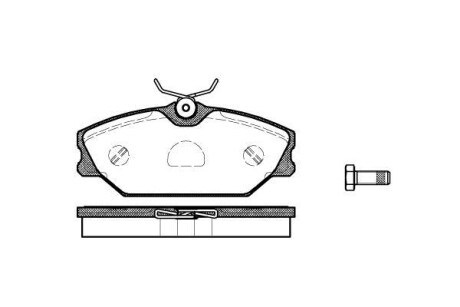 Тормозные колодки дисковые, комплект WOKING P3083.00