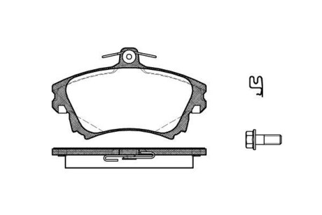 Тормозные колодки дисковые, комплект WOKING P6083.02