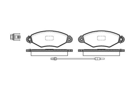 Тормозные колодки дисковые, комплект WOKING P7433.01