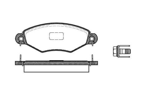 Тормозные колодки дисковые, комплект WOKING P7433.10