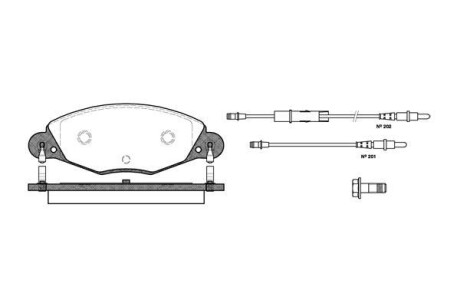 Тормозные колодки дисковые, комплект WOKING P9273.04