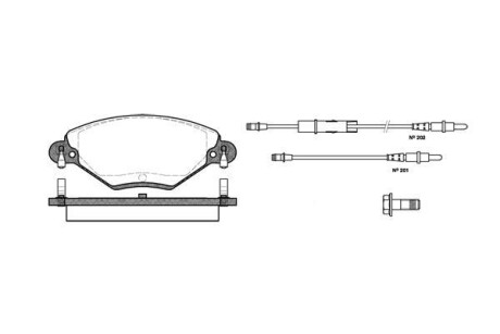 Тормозные колодки дисковые, комплект WOKING P9283.04