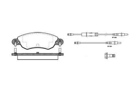 Тормозные колодки дисковые, комплект WOKING P9293.04