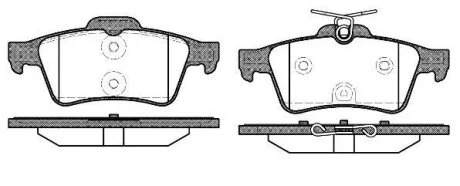 Тормозные колодки дисковые, комплект WOKING P9423.40