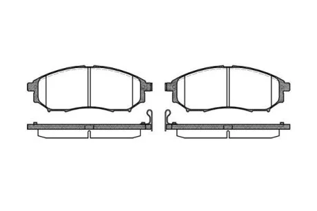 Тормозные колодки дисковые, комплект WOKING P9523.14