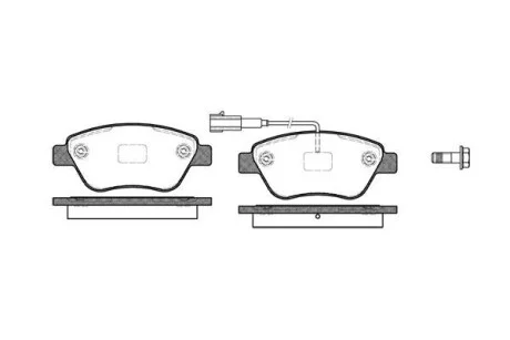 Тормозные колодки дисковые, комплект WOKING P9583.11