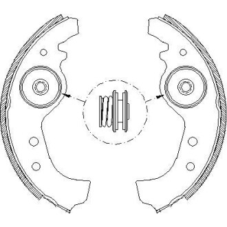 Колодки тормозные барабанные, комплект WOKING Z4015.01