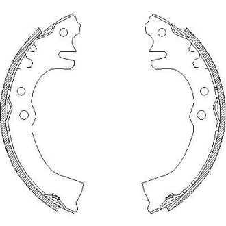 Колодки тормозные барабанные, комплект WOKING Z4155.00