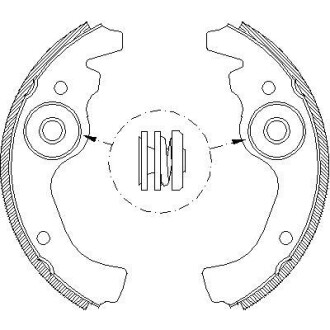 Колодки тормозные барабанные, комплект WOKING Z4611.00