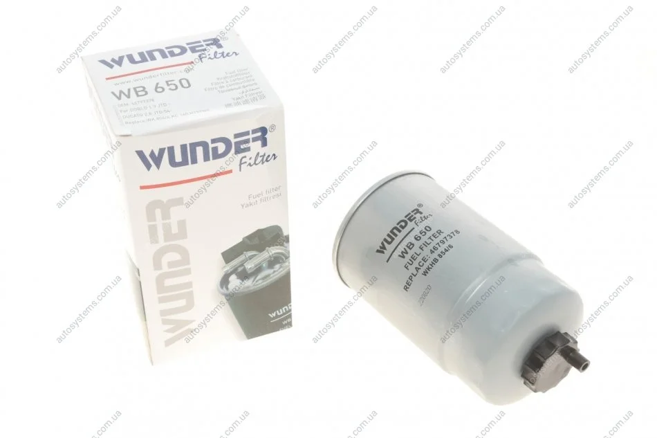 Фільтр паливний Fiat Ducato 02- HDI Wunder-filter WB 650 (фото 1)