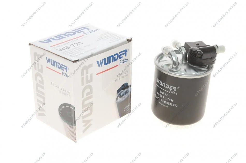 Фільтр паливний MB A-class (W176)/B-class (W246)/C-class (W204) 11- Wunder-filter WB 721 (фото 1)