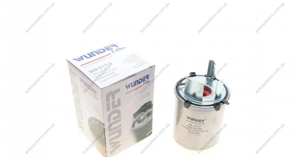 Фільтр паливний Nissan Qashqai II 1.5/1.6dCi 13-/Renault Kadjar 1.5/1.6dCi 15- Wunder-filter WB 817/1 (фото 1)