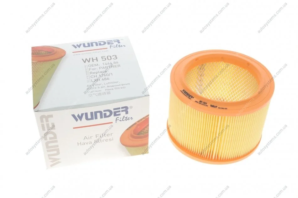 Фільтр повітряний Citroen Berlingo/Peugeot Partner 1.8/1.9D 96- Wunder-filter WH 503 (фото 1)