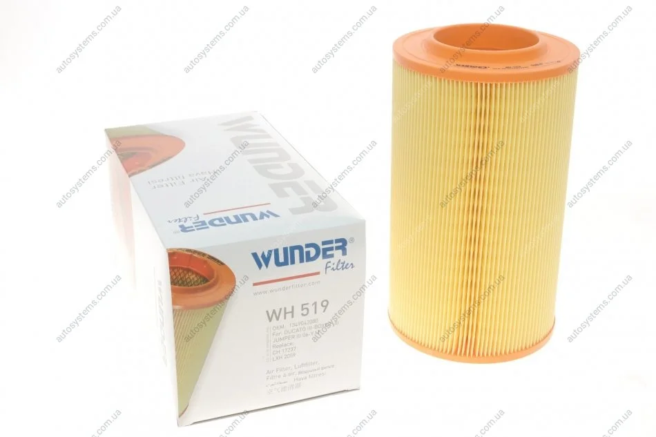 Фільтр повітряний Fiat Ducato 2.2/2.3/3.0 JTD/HDI 06- Wunder-filter WH 519 (фото 1)