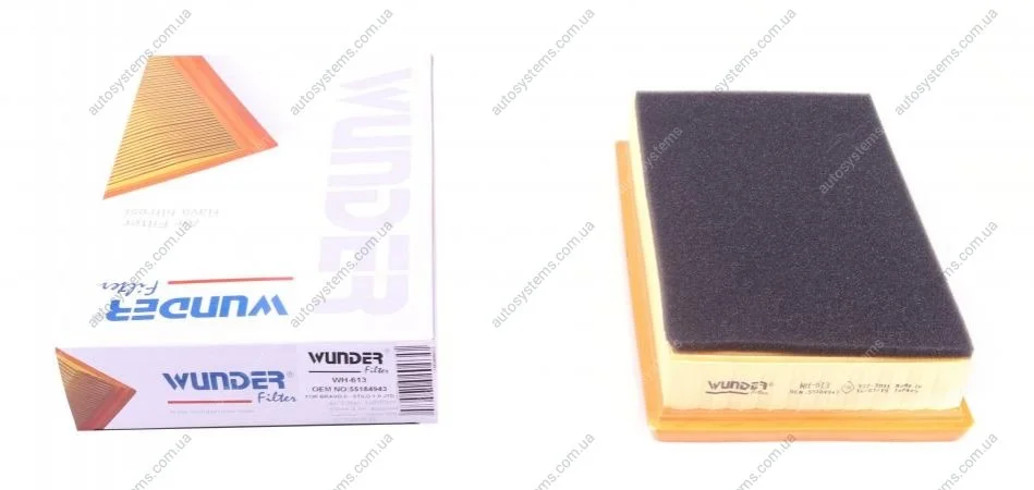 Фільтр повітряний Fiat Bravo II/Stilo 1.9JTD 01- Wunder-filter WH 613 (фото 1)