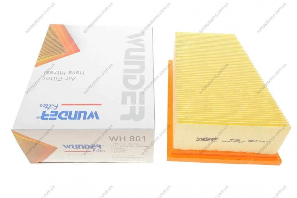 Фільтр повітряний Renault Megane 1.4i/Trafic 2.0i Wunder-filter WH 801 (фото 1)