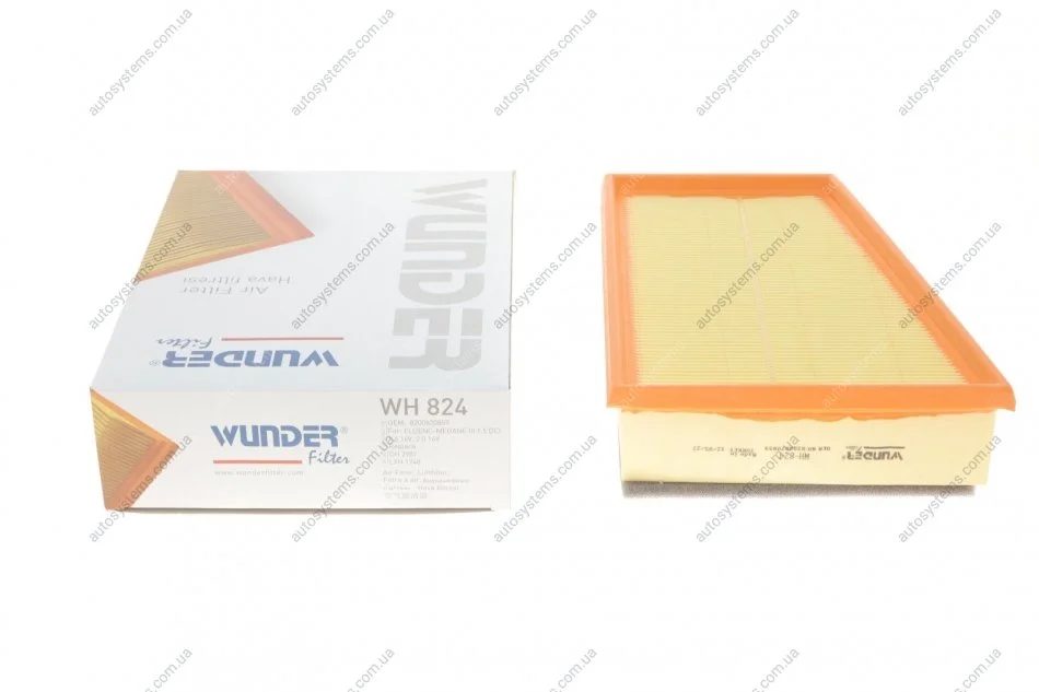 Фільтр повітряний Renault Megane III 08- (з поролоном) Wunder-filter WH 824 (фото 1)