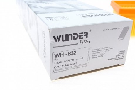 Фільтр повітряний Renault Logan 04- Wunder-filter WH 832