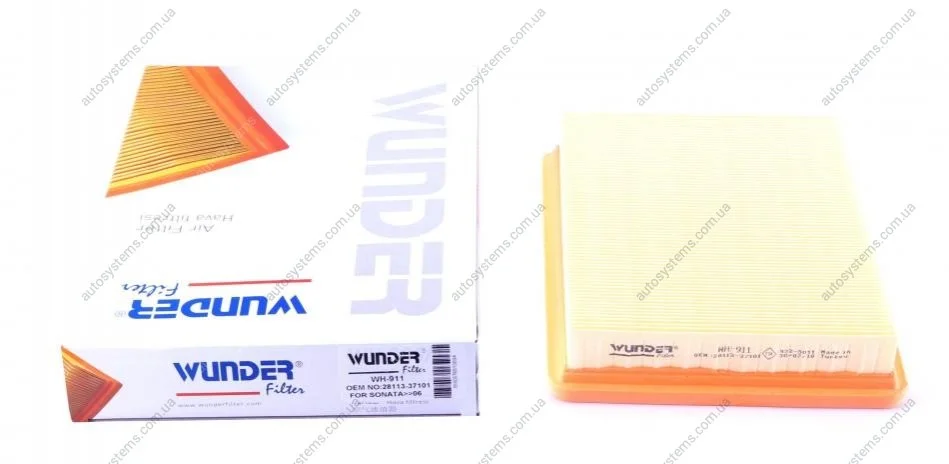 Фільтр повітряний Hyundai Sonata 2.0/2.5/2.7 98-04 Wunder-filter WH 911 (фото 1)