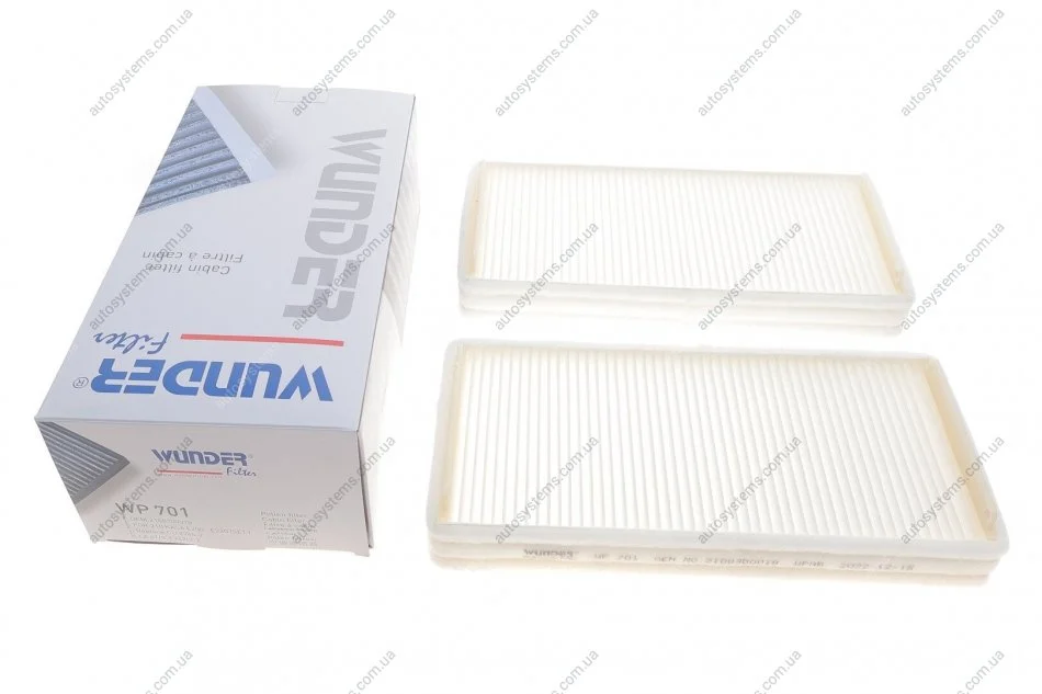 Фільтр салону MB E-class (W210) (к-кт 2шт.) Wunder-filter WP 701 (фото 1)