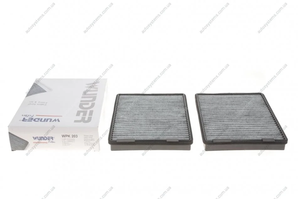 Фільтр салону BMW 5 (E39) (вугільний) (к-кт 2 шт.) Wunder-filter WPK 203 (фото 1)