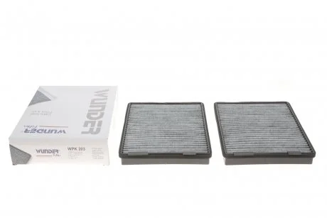 Фільтр салону BMW 5 (E39) (вугільний) (к-кт 2 шт.) Wunder-filter WPK 203