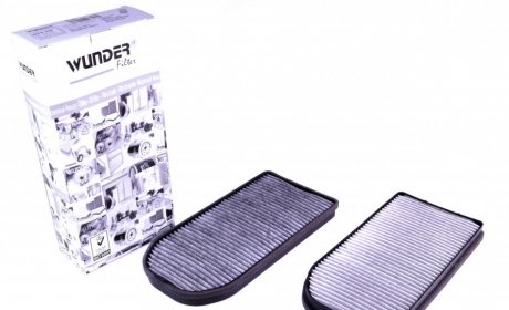 Фільтр салону BMW 7 (E38) 2.5tds-5.4i (вугільний) (к-кт 2 шт.) Wunder-filter WPK 208