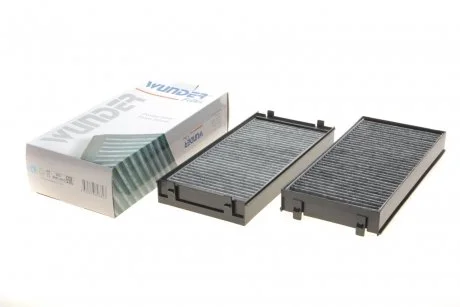 Фільтр салону BMW X5 (E70/F15)/X6 (E71/E72) 2.0-4.8 07- (вугільний) (2шт) Wunder-filter WPK 218