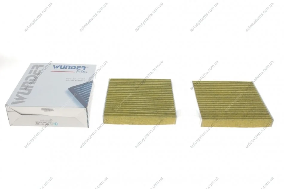 Фільтр салону BMW X3 (F25)/X4 (F26) 2.0/3.0D 10- (вугільний) (к-кт 2 шт.) Wunder-filter WPK 223 (фото 1)