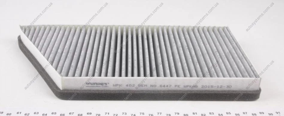 Фільтр салону Peugeot 206 -07 (вугільний) Wunder-filter WPK 402 (фото 1)
