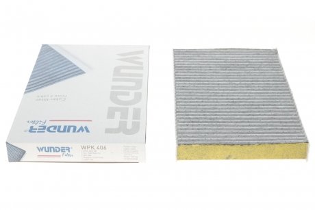 Фільтр салону Citroen C2/C3/C4/Peugeot 307/308 00- (вугільний) Wunder-filter WPK 406