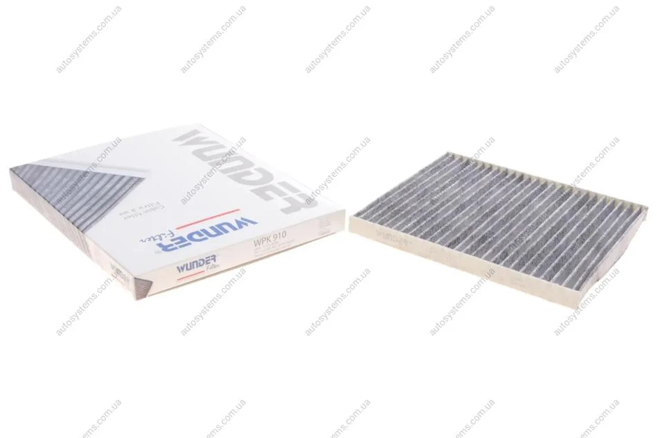 Фільтр салону Hyundai Tucson 04-15/i40 11-/ix35 09-/KIA Rio 05-17/Sportage 94-15 (вугільний) Wunder-filter WPK 910 (фото 1)