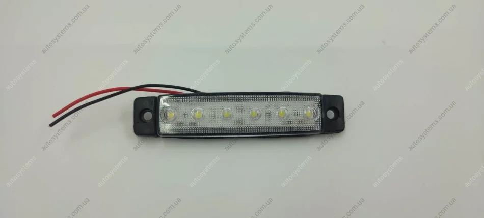 Фонарь габаритный LED 6 диод белый BPP24W 24v YÜCEPLAST YP-104W (фото 1)