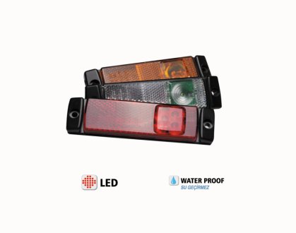 Фонарь габаринтный диод LED красный без кронштейна YÜCEPLAST YP-139R