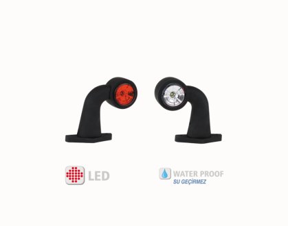 Ліхтар габарит ріг г-подібний середній лівий LED 12/24 L-145 YÜCEPLAST YP-145L