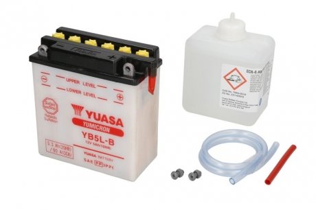Аккумулятор YUASA YB5L-B YUASA + ELEKTROLIT (фото 1)
