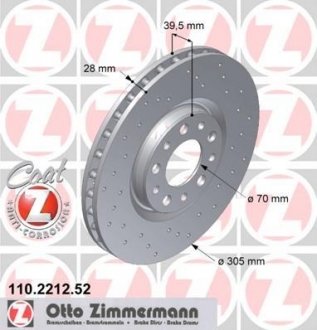 Диск тормозной SPORT Z ZIMMERMANN 110221252