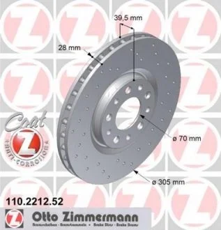 Диск тормозной SPORT Z ZIMMERMANN 110221252