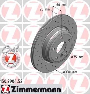 Диск тормозной SPORT Z ZIMMERMANN 150290452 (фото 1)