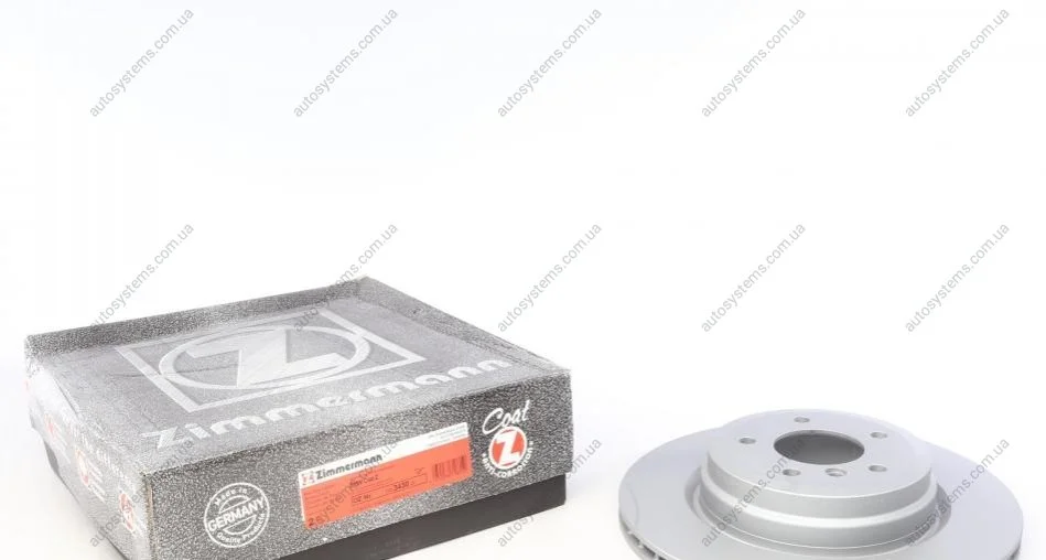 Диск гальмівний (задній) BMW 3 (E90) 2.5-3.0/2.0d 04-11 (336x22) (з покриттям) (вентильований) ZIMMERMANN 150.3430.20 (фото 1)