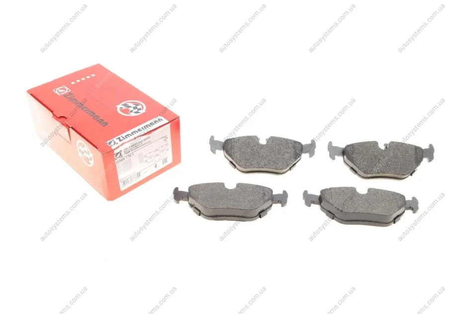 Колодки гальмівні (задні) BMW 3 (E30/E36) 82-98/5 (E34) 87-96/7 (E32) 86-94 (Ate-Teves) ZIMMERMANN 20995.170.1 (фото 1)
