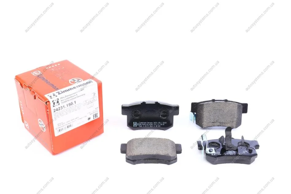 Колодки гальмівні (задні) Honda Accord VIII/CR-V II/FR-V 04- (Akebono) ZIMMERMANN 24231.150.1 (фото 1)