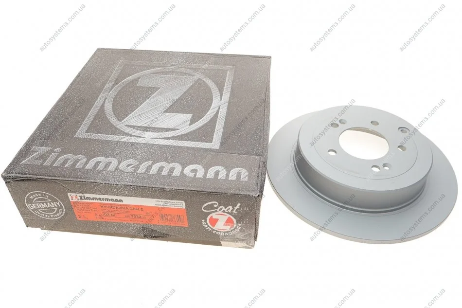 Диск тормозной Coat Z ZIMMERMANN 285353220 (фото 1)