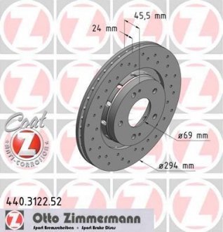 Диск гальмівний SPORT Z ZIMMERMANN 440312252