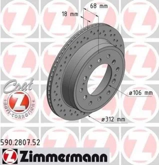 Диск гальмівний SPORT Z ZIMMERMANN 590280752