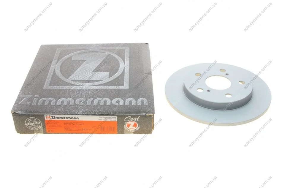 Диск тормозной Coat Z ZIMMERMANN 590281120 (фото 1)